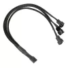 PWM-ventilaatori jaoturkaabel Kolink PGW-AC-KOL-112 — 1 kuni 3, 35 cm punutud, must