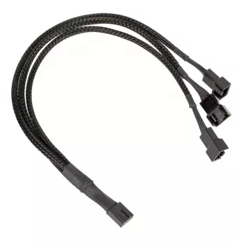 PWM-ventilaatori jaoturkaabel Kolink PGW-AC-KOL-112 — 1 kuni 3, 35 cm punutud, must