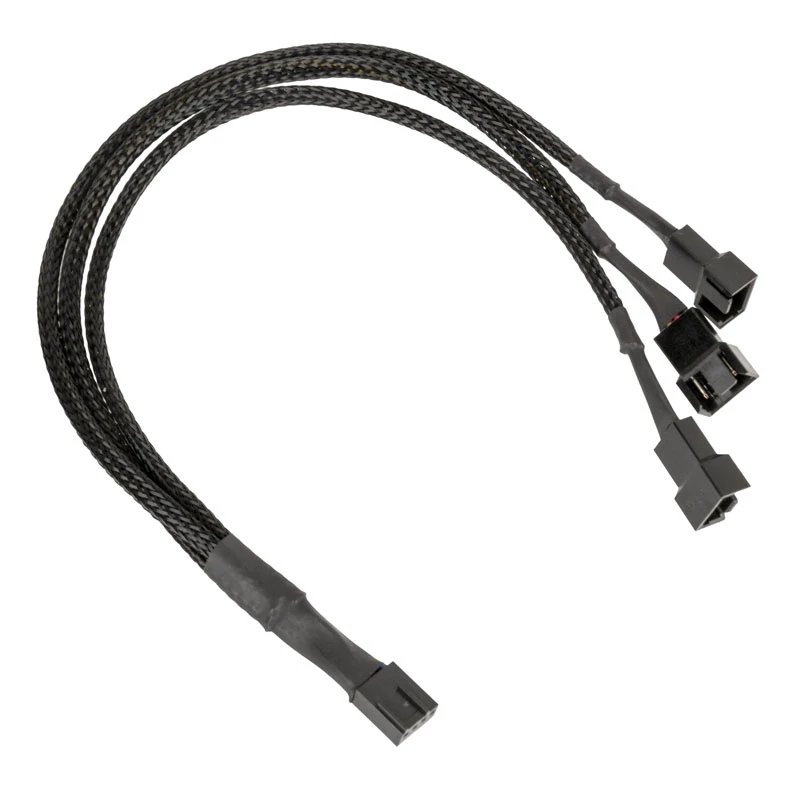PWM-ventilaatori jaoturkaabel Kolink PGW-AC-KOL-112 — 1 kuni 3, 35 cm punutud, must