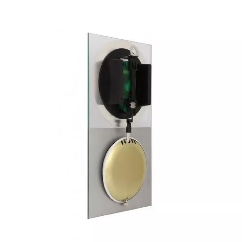 NeXtime klok 3028 OP kell, 16x30,2 cm, Seinale, Klaas, Hõbedane