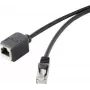 Etherneti pikenduskaabel Renkforce 1464707 RJ45 Cat 5e 1 m Must