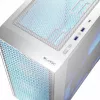 Arvutikorpus LOGIC Dart Pro Midi ARGB valge — Midi Torn, ATX, 456×200×385 mm, max GPU 34 cm, CPU jahuti kõrgus 155 mm, 3x120 mm ees + 1x120 mm taga, USB 3.0 x2, USB-C x1