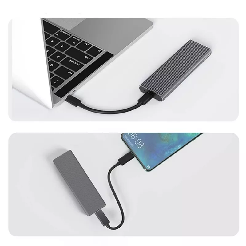 M.2 NVMe SSD korpus QOLTEC 52630 — USB 3.1 Gen2 10 Gbit/s, M.2 NVMe ketastele