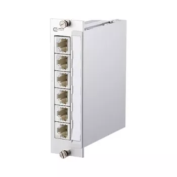METZ CONNECT BTR E-DAT C6A 6x8 pealispinna-jaotusplaat - modulaarne sisend - anodeeritud alumiinium - 6 porti (130857C-E)