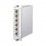 METZ CONNECT BTR E-DAT C6A 6x8 pealispinna-jaotusplaat - modulaarne sisend - anodeeritud alumiinium - 6 porti (130857C-E)