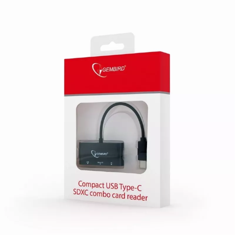 Kaardilugeja USB-C SDXC/kombo/must