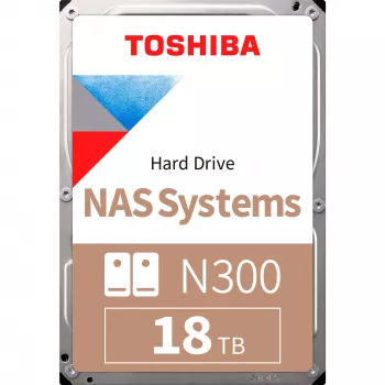 Toshiba N300 NAS - Festplatte - 18 TB - intern - 3.5 (8.9 cm) - SATA 6Gb/s - 7200 U/min - Puffer: 512 MB
