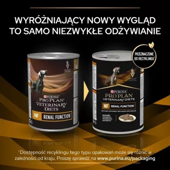 Märg koeratoit PURINA Pro Plan Veterinary Diets NF Renal Function terapeutiline, sealiha, 400 g purk
