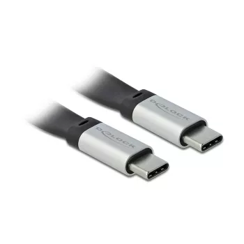 USB-kaabel DeLOCK 85926 USB 3.2 Gen 2 0,22 m USB C Must Hõbedane