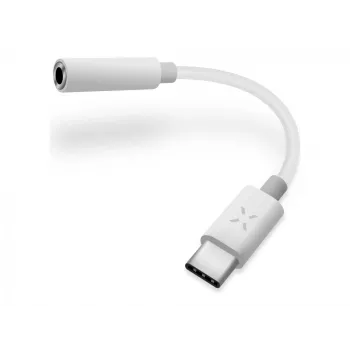 FIXED Link AdapterUSB-C/3,5mm pesa, Valge | Fixed