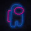 Dekoratiivne neoon-stiilis LED-valgusti MANTA SNL27BLT Style Neon Lights ASTRONAUT, pistikühendusega laua-/seinale kinnitatav LED-aktsent