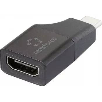 Renkforce RF-6418168 USB-C® / HDMI adapter [1x USB-C® pistik - 1x HDMI pesa] Must (RF-6418168)