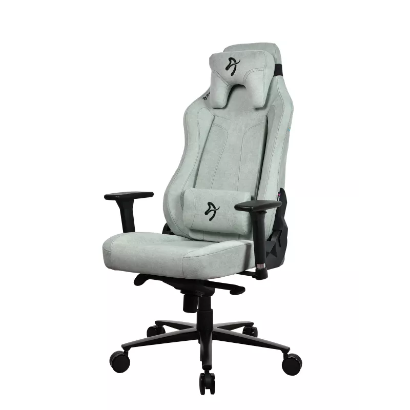 Mängutool Arozzi Vernazza SoftFabric Pearl roheline — ergonoomiline mänguiste, pehme kangas