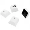 Keycaps GLORIOUS GPBT Basics PBT Dye-Sub Classic Valge ANSI layout