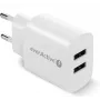 Laadija 2x USB 2,4A 12W valge