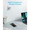 Anker Innovations 322 USB-C kaabel nailonist 0,9 m 60 W valge - kaabel - digitaalne/andmed (A81F5G21)