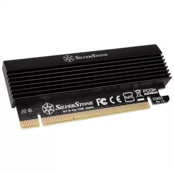M.2 PCIe x4 adapter koos jahutiga SILVERSTONE SST-ECM23 — M.2 NVMe PCIe x4 pesasse (aktiivjahutusega)