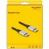 DeLOCK DisplayPort-kaabel 16K 60 Hz 2 m hõbedane metallist
