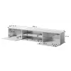 TV-kapp Cama Meble SLIDE 200K — 200x40x37 cm, läikiv must, puitlaastplaadist pealispind