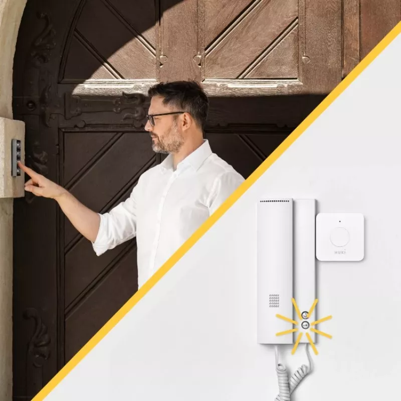 Nupp NUKI Opener valge 70×22×70 mm, Bluetooth 5.0, ühildub NUKI-ga