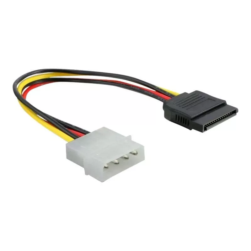Toitekaabel SATA HDD DeLOCK B40160100 4-kontaktiline isane sirge 0.12 m