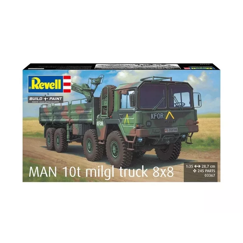 Plastikmudelikomplekt REVELL Man 10T Milgl 8x8 veoauto mõõtkavas 1/35