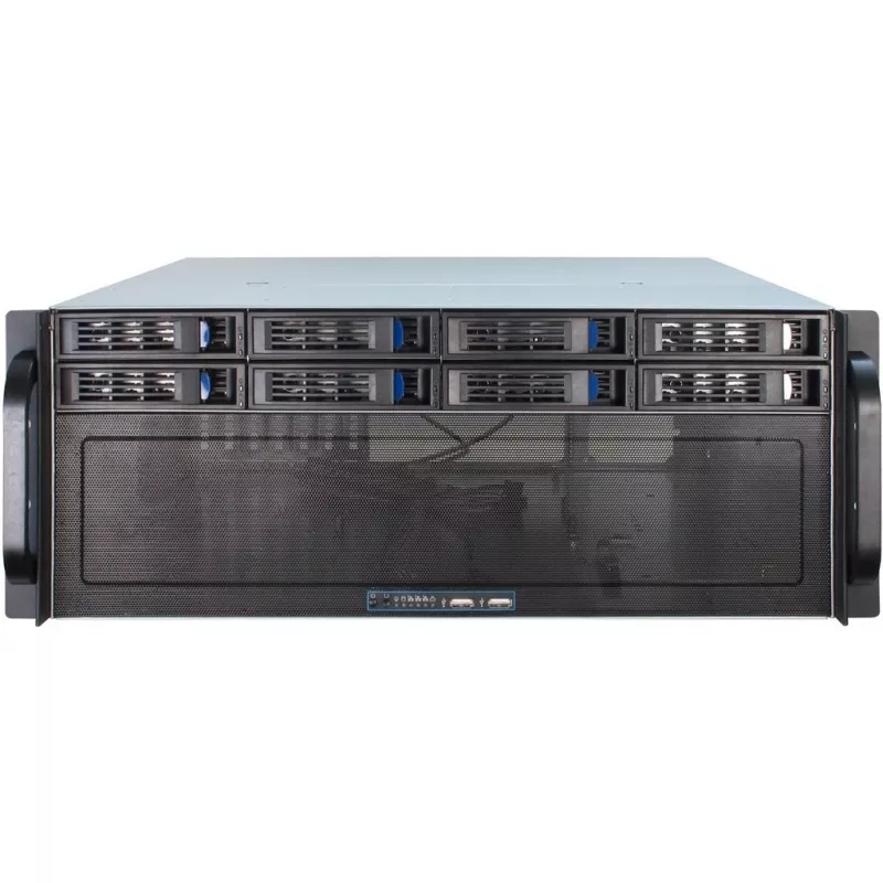 Serveri korpus Inter-Tech 4U-4408 hammas, must/hõbedane