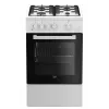 Beko FSG52020FW pliit Vabaltseisev pliit Gaas Must, Valge
