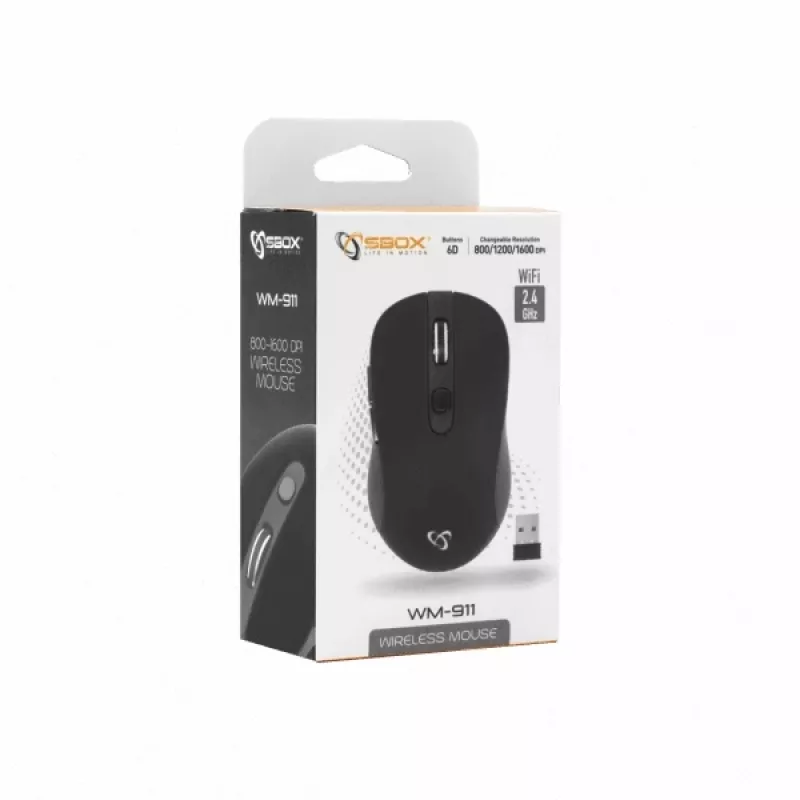 Sbox WM-911B juhtmevaba hiir must