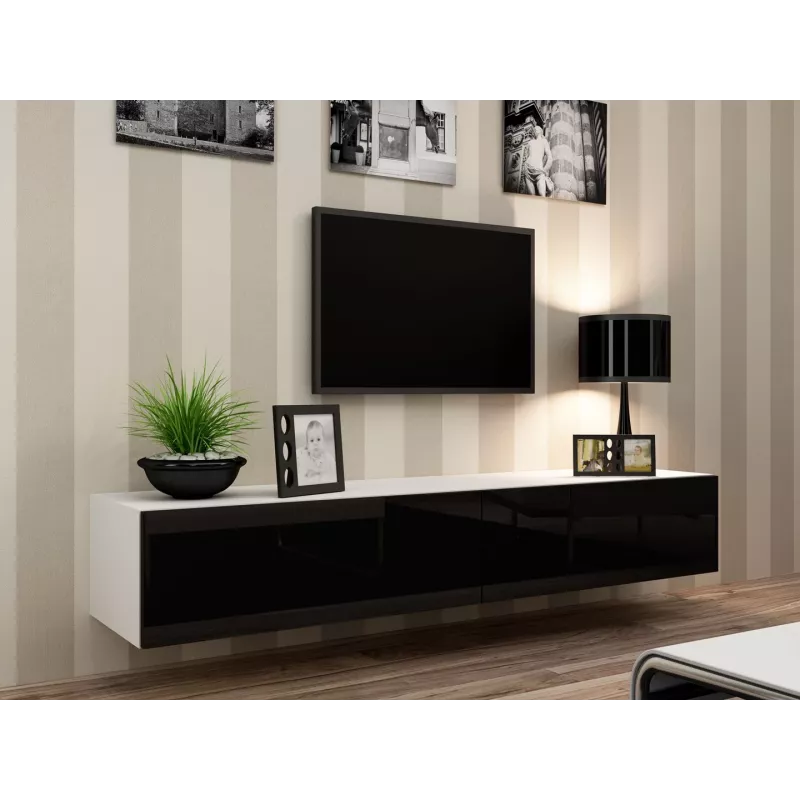 Cama elutoa mööblikomplekt VIGO 22 valge/must läikiv