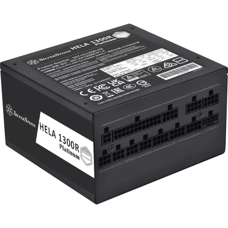 SST-HA1300R-PM 1300W, arvuti toiteplokk must, 9x PCIe, kaablite haldus, 1300 Watt