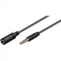 Wentronic Goobay 3,5 mm pikenduskaabel, must, 0,5 m - 3,5 mm pistik (4-kontaktiline, stereo) > 3,5 mm pesa (4-kontaktiline, stereo) (62476)
