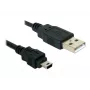 USB-kaabel DeLOCK 82252 USB 2.0 1,5 m USB A Mini-USB B Must