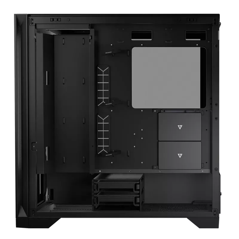 PC Case MODECOM VOLCANO EXPANSE S MIDI Must — karastatud klaas, USB-C, toetab micro ATX, GPU kuni 430 mm
