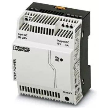 Phoenix Contact STEP-PS/ 1AC/12DC/5 - 100–240 V - PC - Saksamaa - Must - Valge - -25–70 °C - -40–85 °C (2868583)