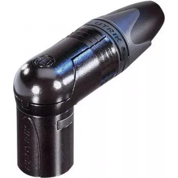 Neutrik XLR-pistik, nurga all, kontaktide arv: 3, must NC3MRX-B 1 tk (NC3MRX-B)