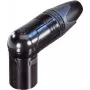 Neutrik XLR-pistik, nurga all, kontaktide arv: 3, must NC3MRX-B 1 tk (NC3MRX-B)