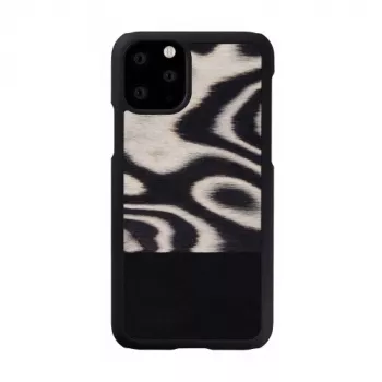 Nutitelefoni ümbris man and wood iPhone 11 Pro jaoks — leopardimustriga must kaitseümbris