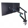 Monitorikinnitus DIGITUS Dual disainiga kahele kuni 35-tollisele ekraanile, klambriga, 2×10 kg, VESA 75×75–100×100, kallutus -45–90°