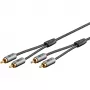 Goobay 65295. Anschluss 1: 2 x RCA, Steckverbinder 1 Geschlecht: Männlich, Anschluss 2: 2 x RCA, Steckverbinder 2 Geschlecht: Männlich, Kabelmaterial: