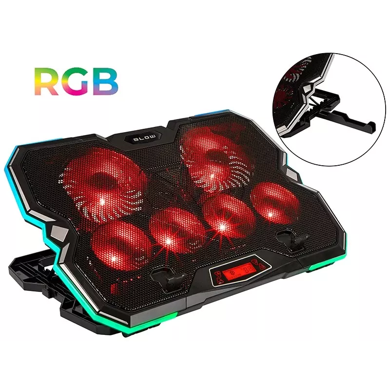 6 FAN VORTEX RGB sülearvuti jahutusalus