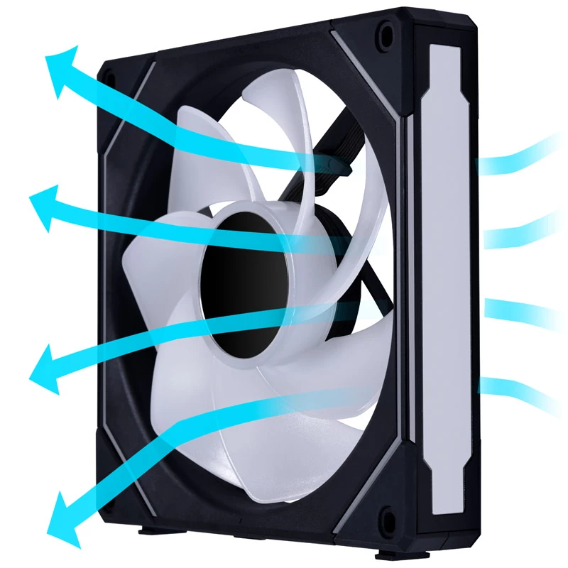 140 mm Lian Li UNI FAN SL-INF Reverse Blade RGB korpuseventilaator, mudel UF-RSLIN140-1B