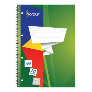Spiraalköites harjutusvihik Forpus, A4/70, ruuduline, pehme kaas 0722-003