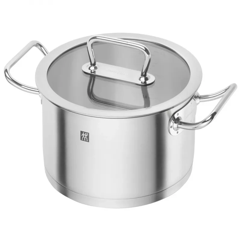 Keedunõude komplekt ZWILLING 65120-005-0 — 5-osaline roostevabast terasest kastrulite komplekt, kaantega, ahju- ja nõudepesumasinakindel, mittenakkuva kattega, max 200°C