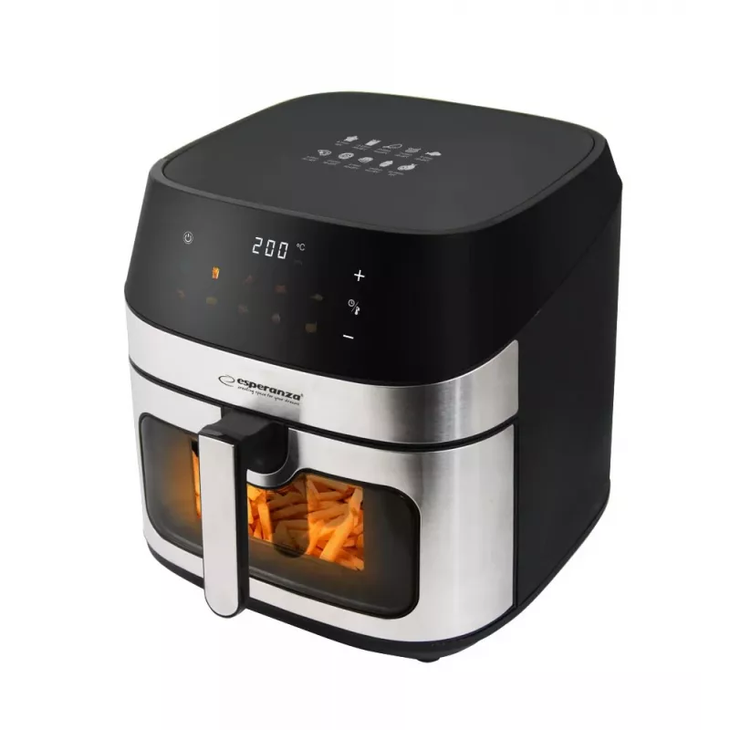 Kuumaõhufritüür ESPERANZA EKA005, 8 L mahutavus, 1600 W, puutetundlik juhtimine, 10 programmi, roostevaba teras, must