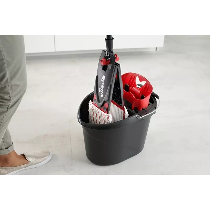 VILEDA mop Ultramax XL Box — pestav mikrokiust 360° pöörlev pea, kokkupandav, kõvadele põrandatele