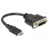 Video kaabli adapter DeLOCK 65564 0,2 m HDMI Type C DVI-D Must