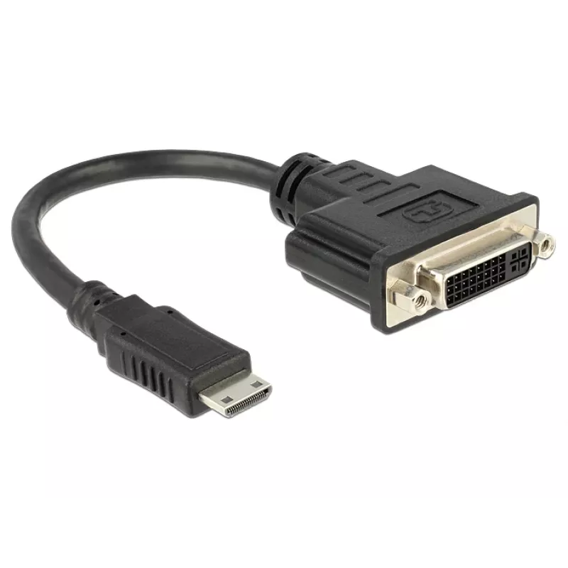 Video kaabli adapter DeLOCK 65564 0,2 m HDMI Type C DVI-D Must