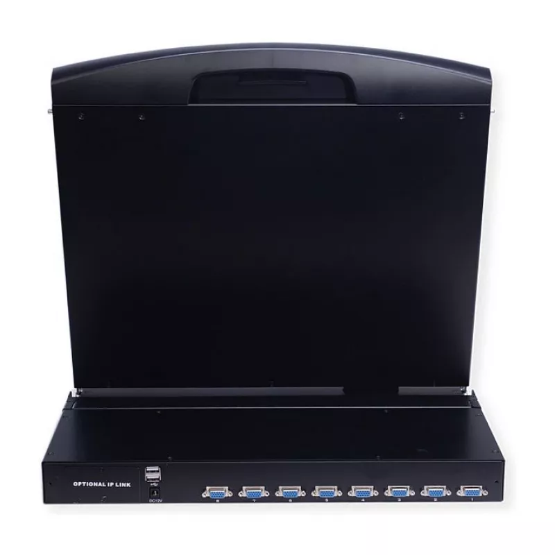 Rack-konsool VALUE 26.99.0123, 17-tolline (43,2 cm) LCD, 1280×1024, 1U, prantsuse klaviatuur, must
