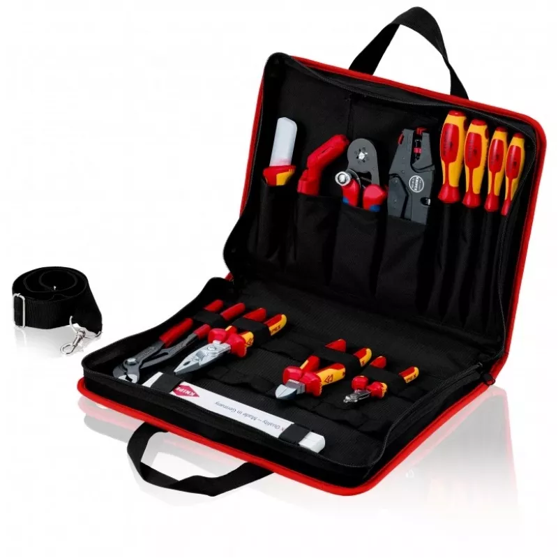 Knipex Tool Bag compact Electric - Must - Punane - Polüester - 8 taskuga - 410 mm - 290 mm - 60 mm (00 21 11)